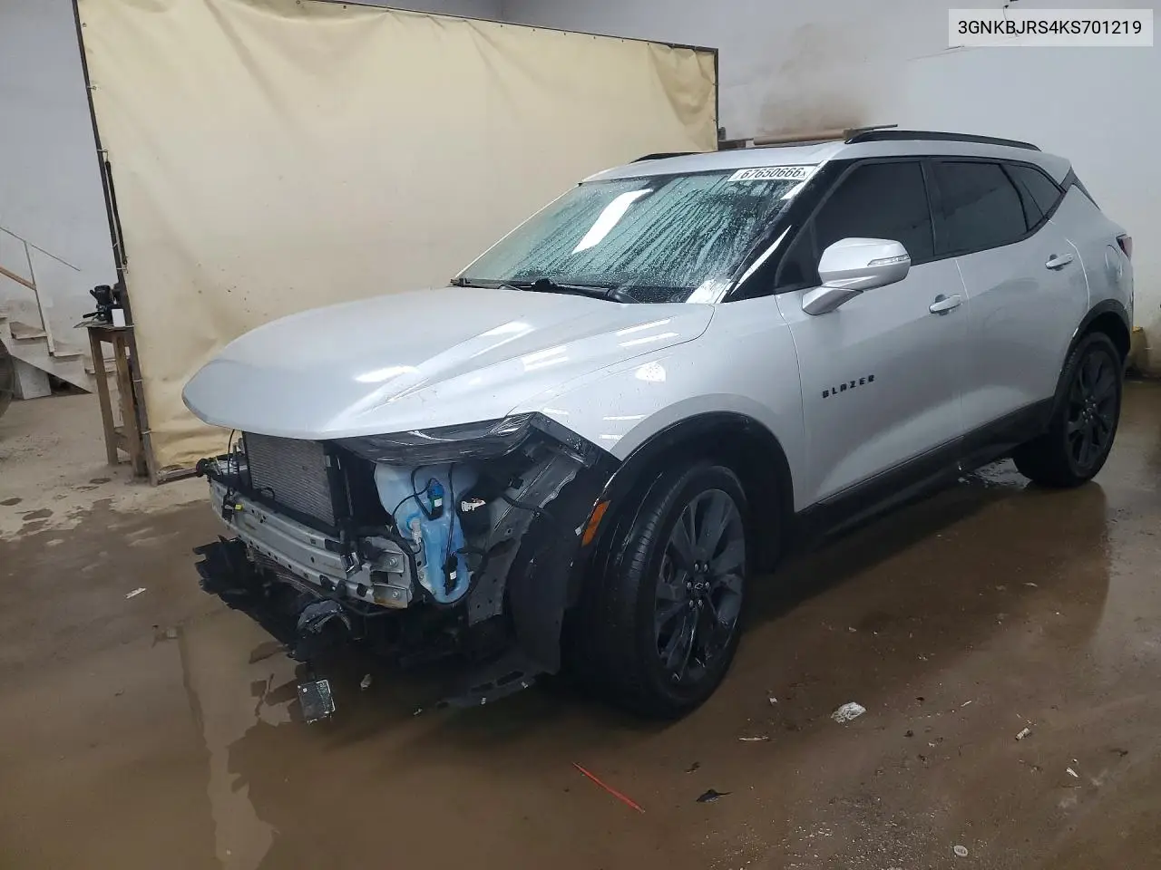 CHEVROLET BLAZER 2019, VIN 3GNKBJRS4KS701219