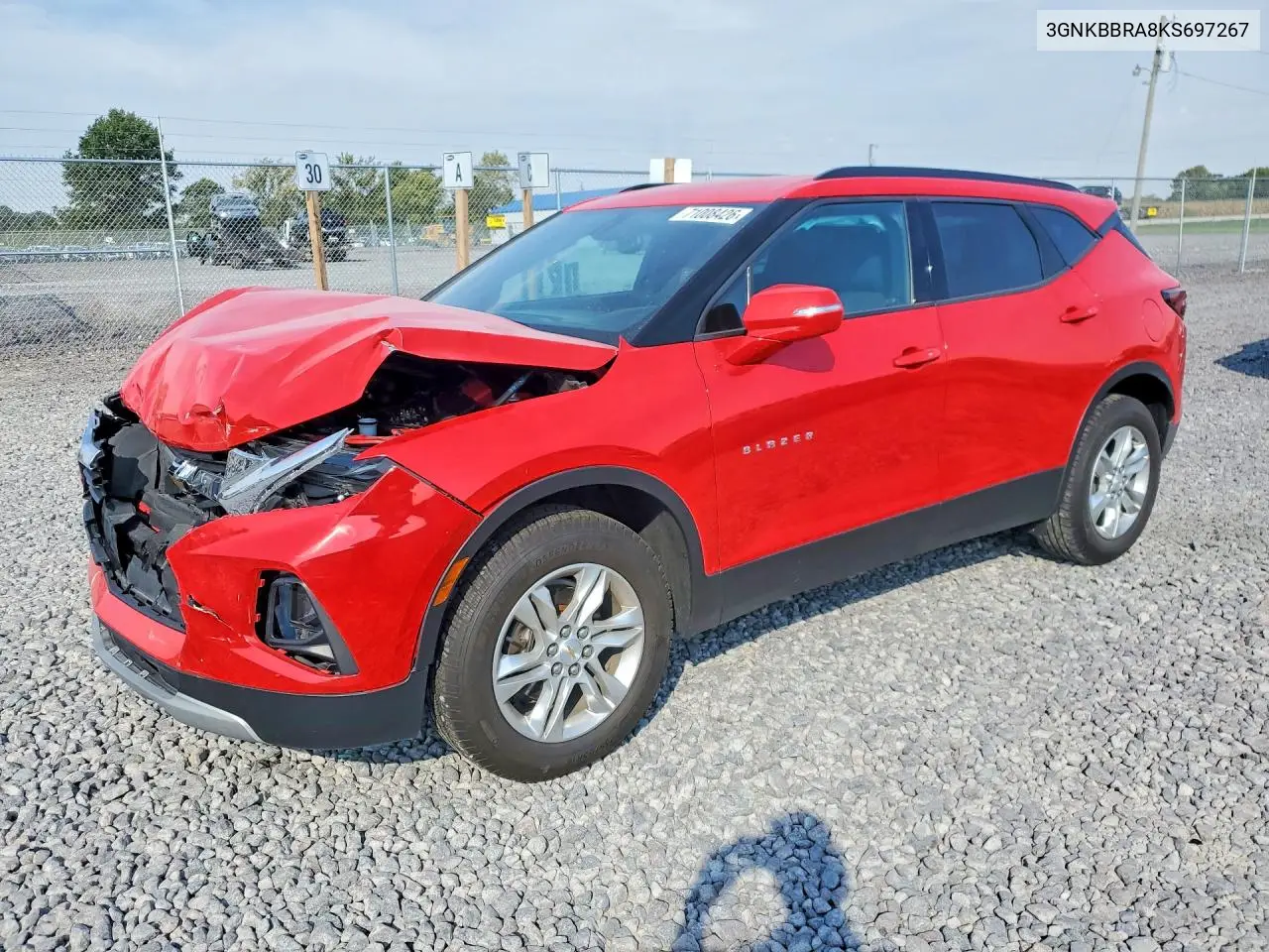 CHEVROLET BLAZER 2019, VIN 3GNKBBRA8KS697267