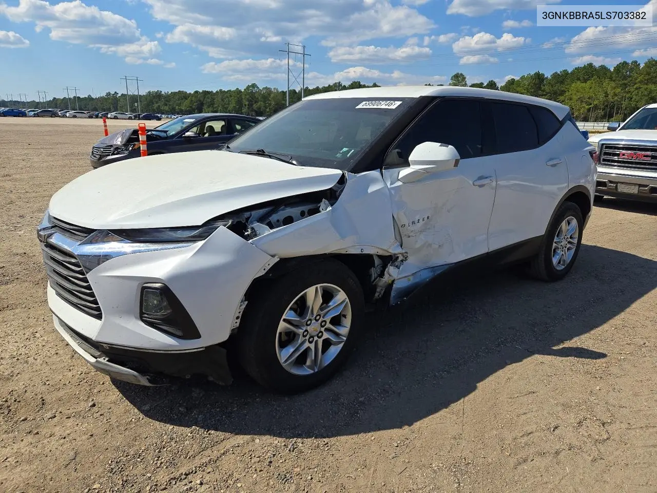 CHEVROLET BLAZER 2020, VIN 3GNKBBRA5LS703382