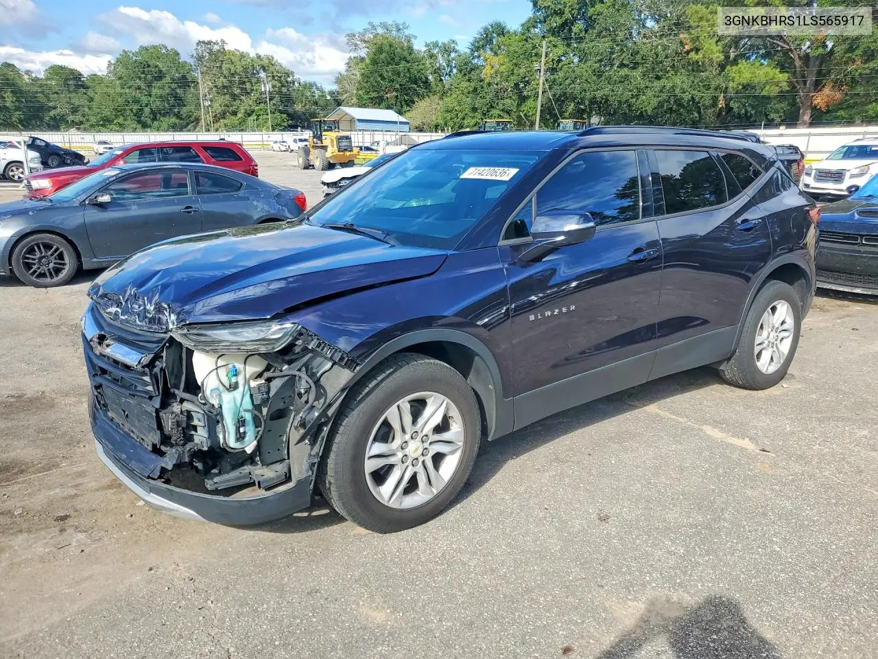 CHEVROLET BLAZER 2020, VIN 3GNKBHRS1LS565917