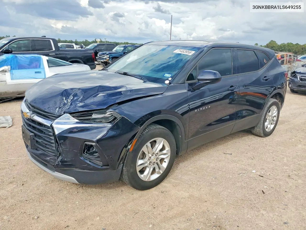 CHEVROLET BLAZER 2020, VIN 3GNKBBRA1LS649255
