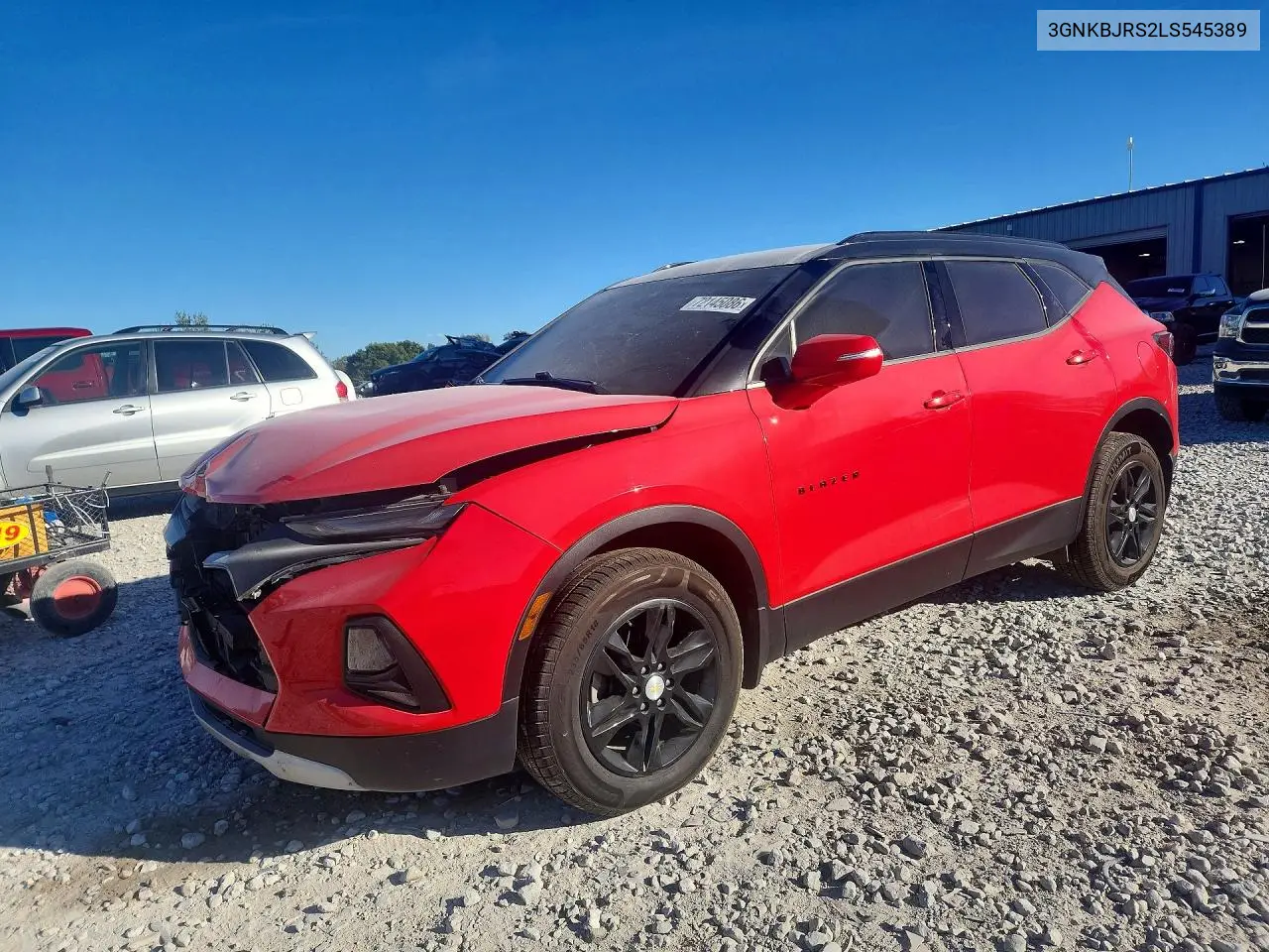 CHEVROLET BLAZER 2020, VIN 3GNKBJRS2LS545389