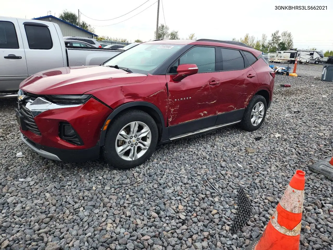 CHEVROLET BLAZER 2020, VIN 3GNKBHRS3LS662021