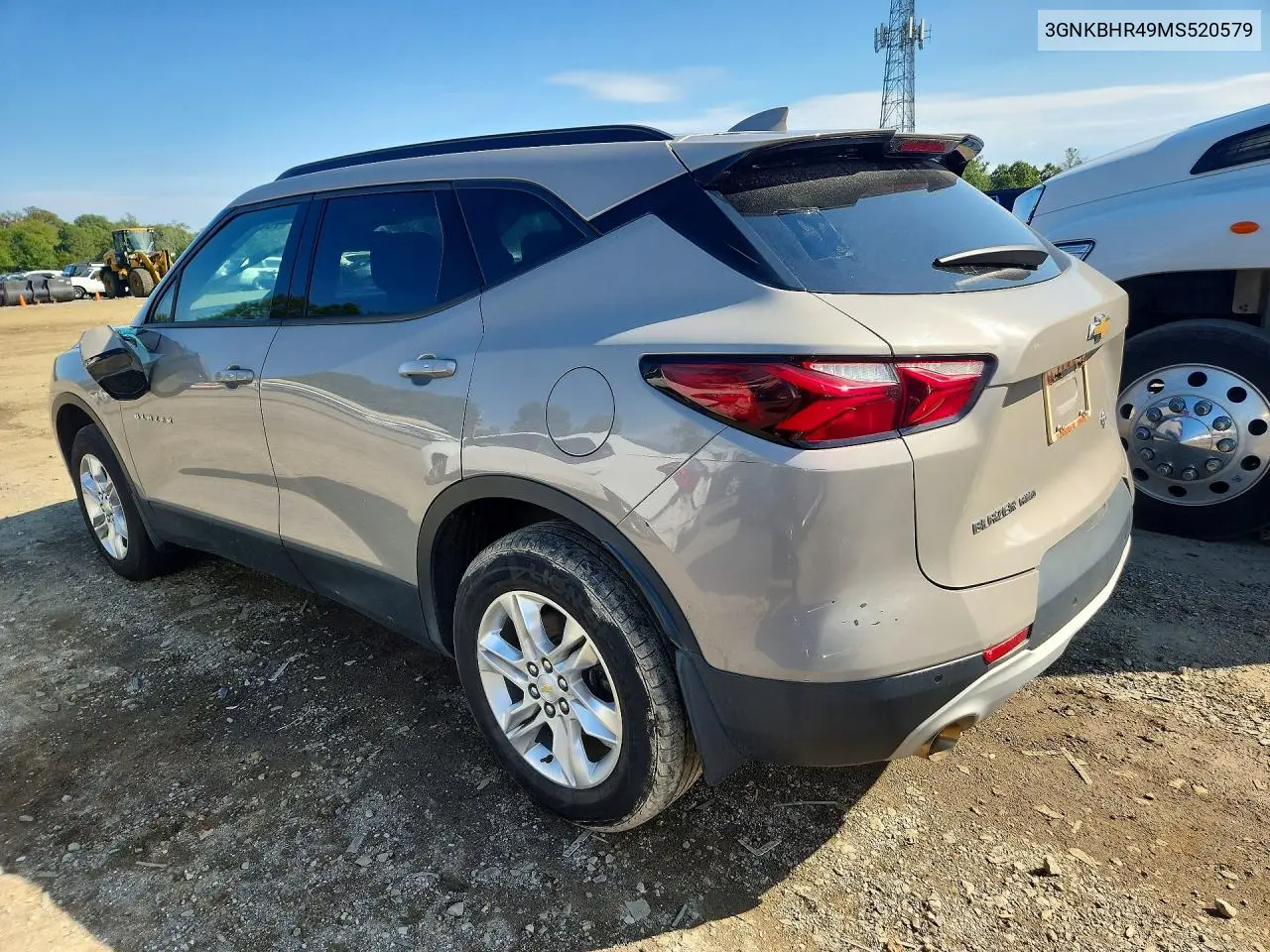 2021 CHEVROLET BLAZER VIN 3GNKBHR49MS520579 — фото 2