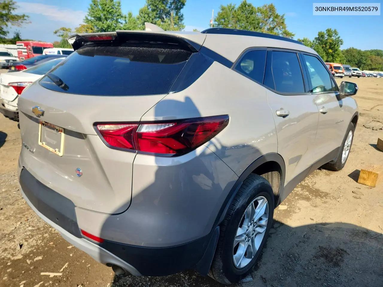 2021 CHEVROLET BLAZER VIN 3GNKBHR49MS520579 — фото 3