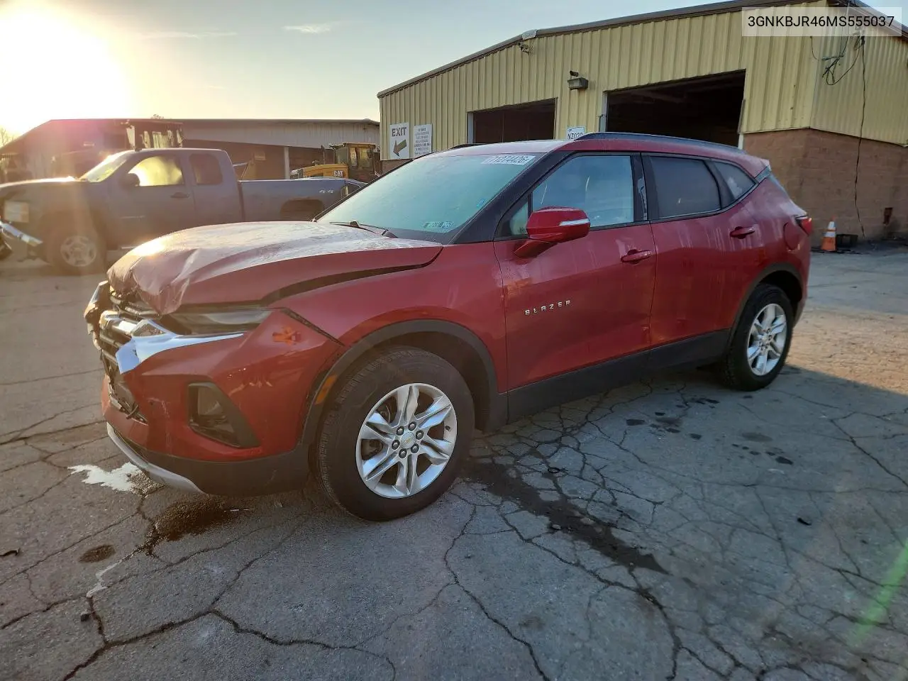 CHEVROLET BLAZER 2021, VIN 3GNKBJR46MS555037