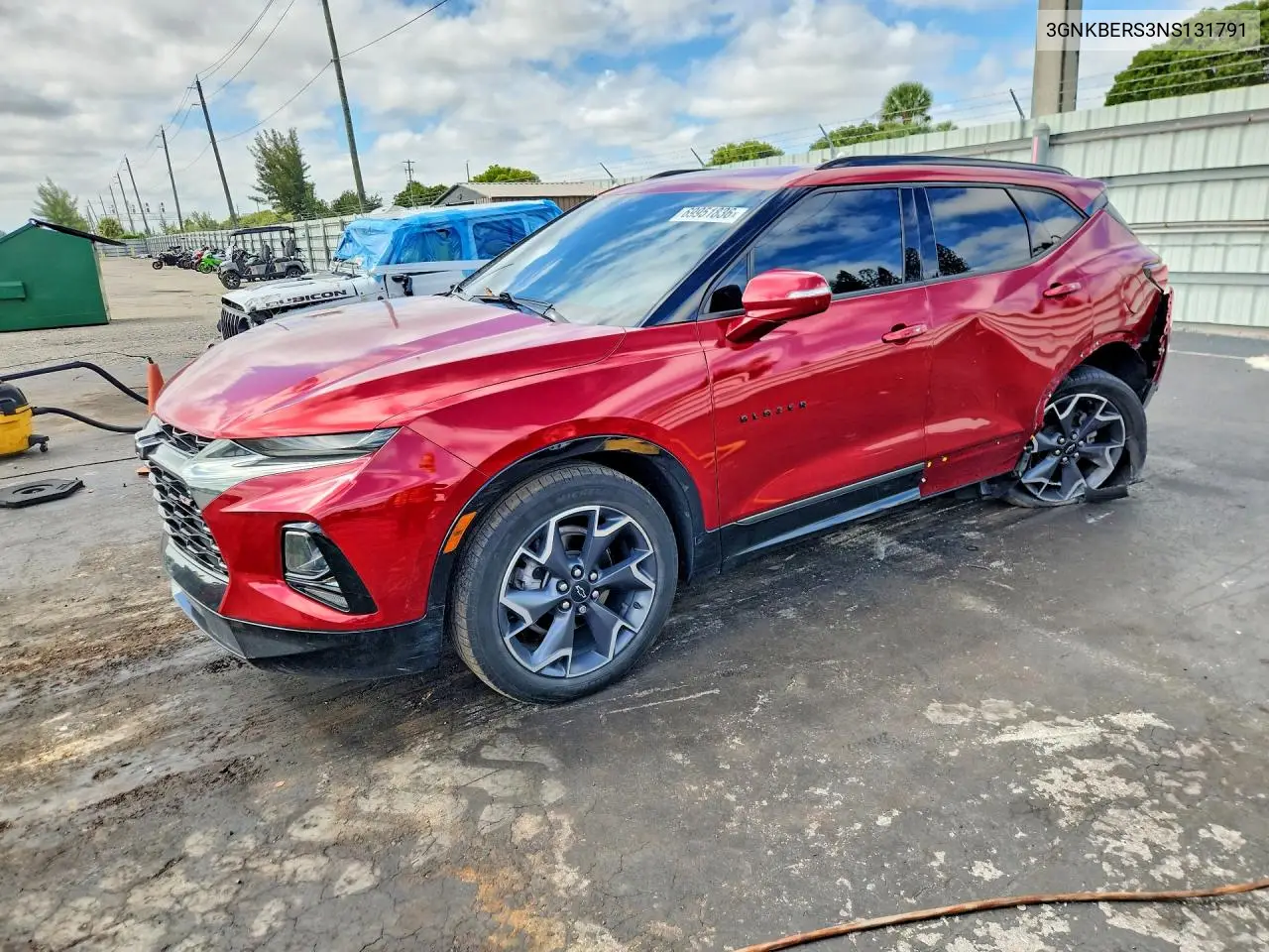 CHEVROLET BLAZER 2022, VIN 3GNKBERS3NS131791