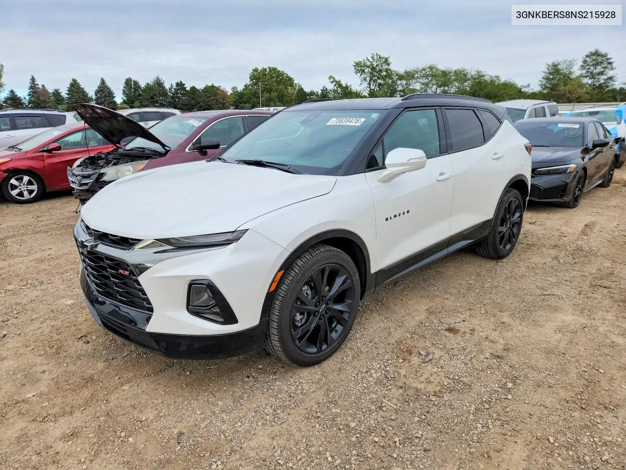 CHEVROLET BLAZER 2022, VIN 3GNKBERS8NS215928