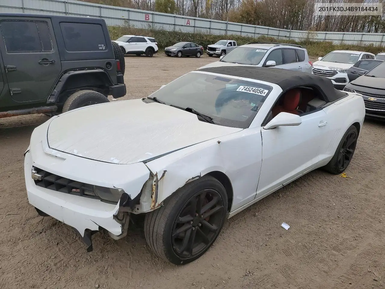 CHEVROLET CAMARO 2011, VIN 2G1FK3DJ4B9184434