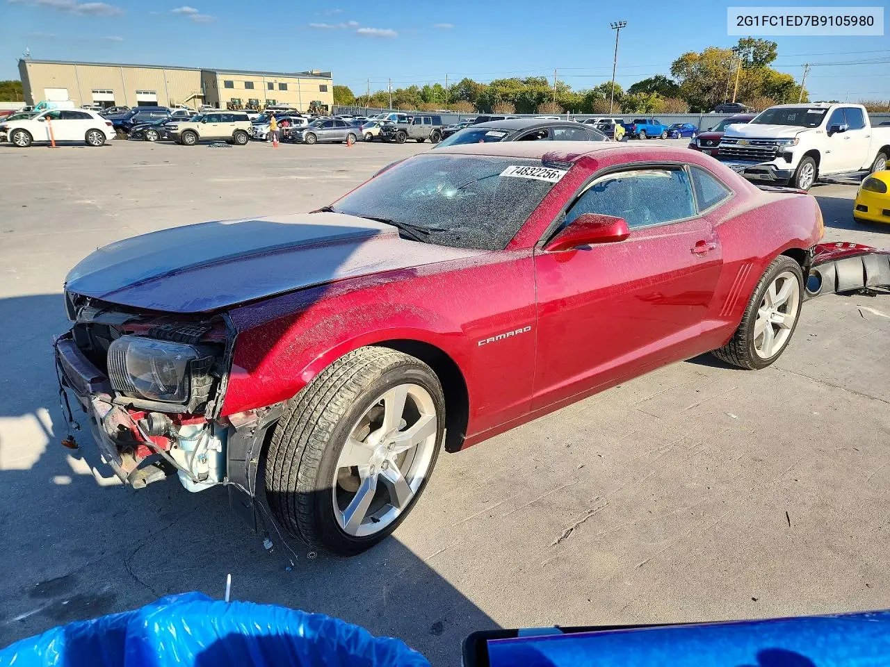 CHEVROLET CAMARO 2011, VIN 2G1FC1ED7B9105980