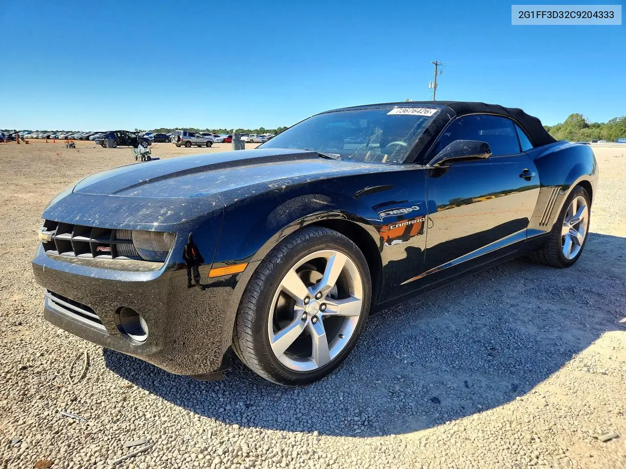 CHEVROLET CAMARO 2012, VIN 2G1FF3D32C9204333