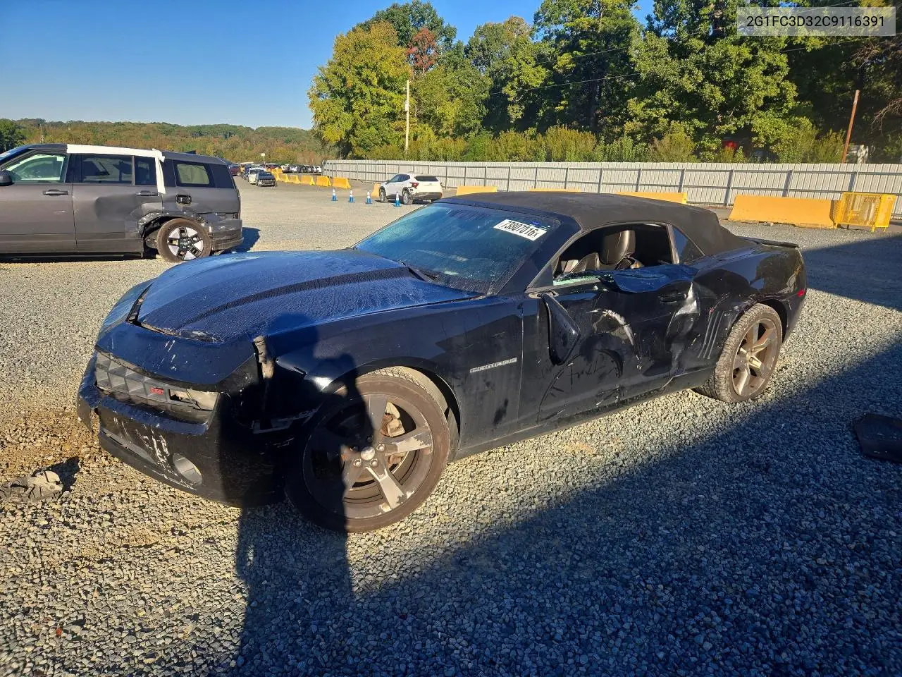 CHEVROLET CAMARO 2012, VIN 2G1FC3D32C9116391