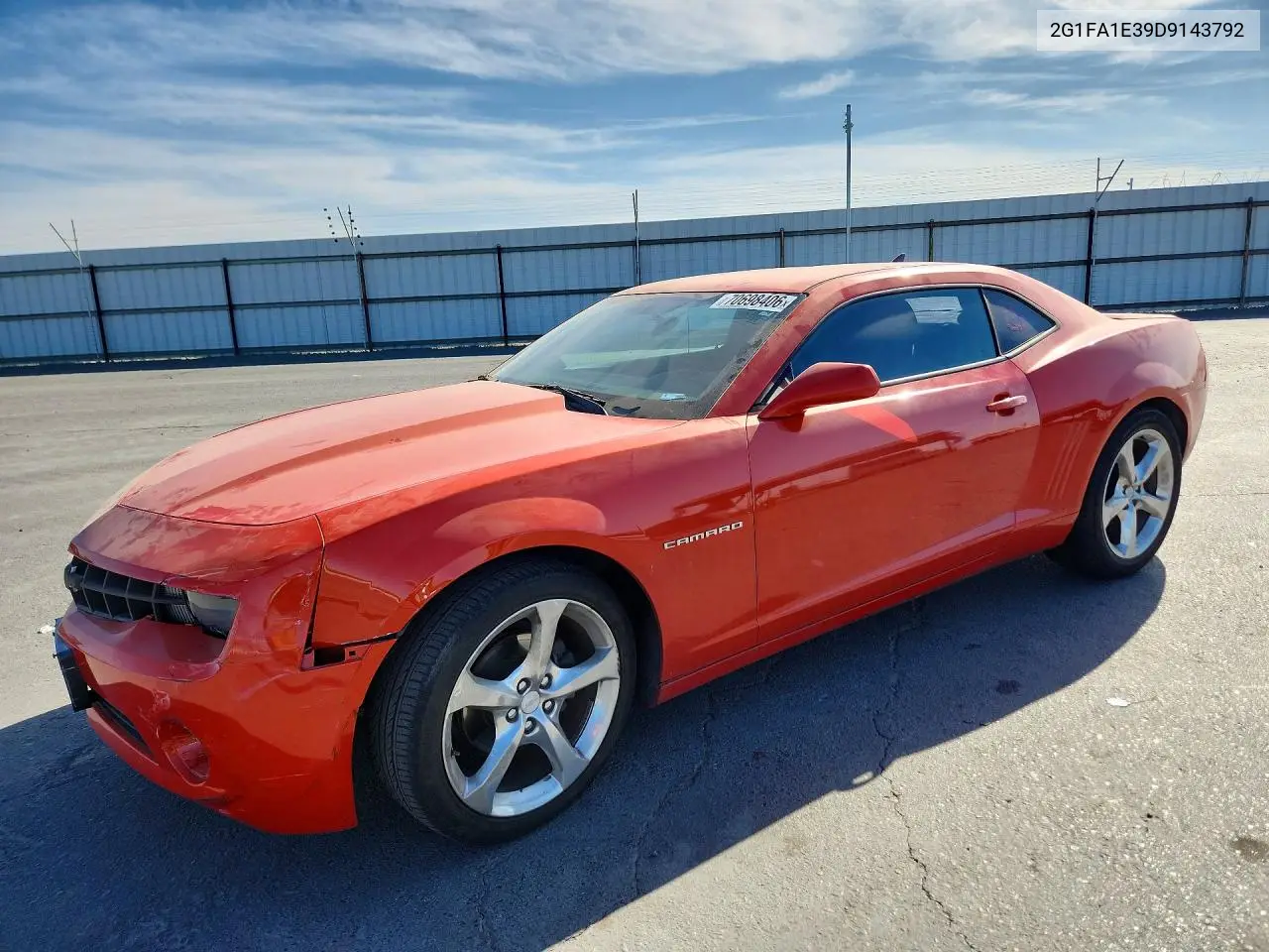 CHEVROLET CAMARO 2013, VIN 2G1FA1E39D9143792