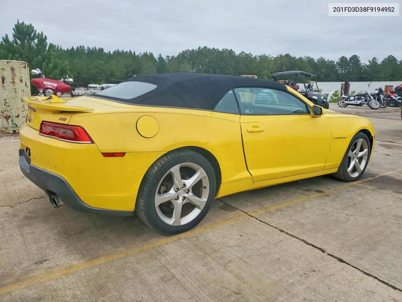2015 CHEVROLET CAMARO VIN 2G1FD3D38F9194952 — фото 3