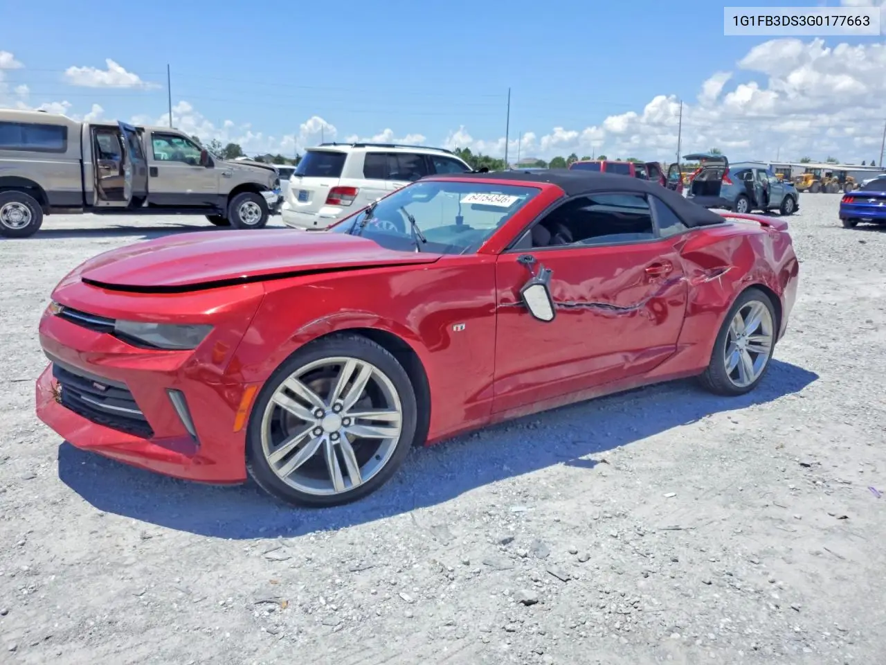 CHEVROLET CAMARO 2016, VIN 1G1FB3DS3G0177663