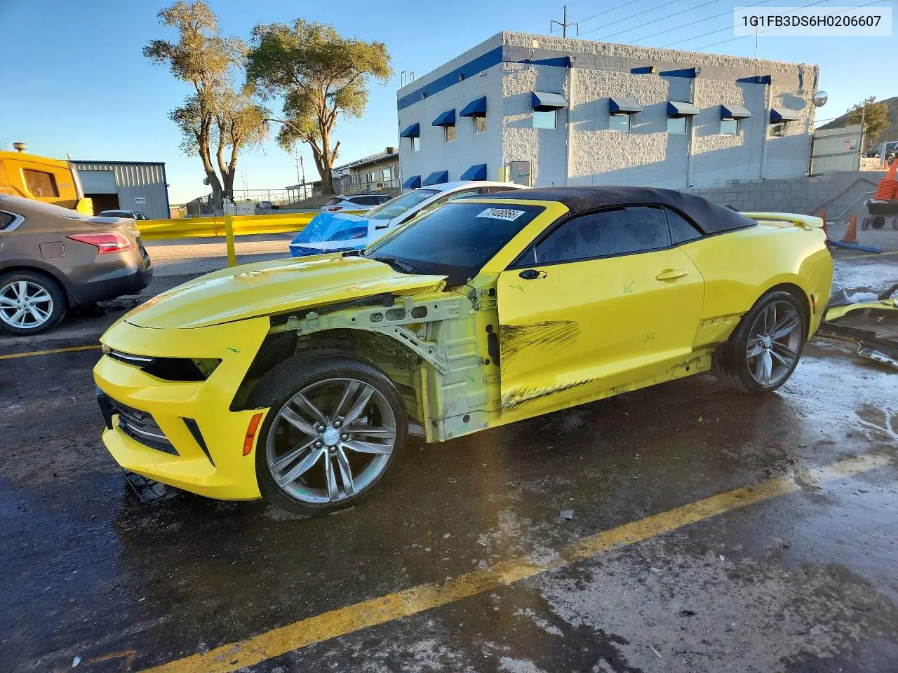 CHEVROLET CAMARO 2017, VIN 1G1FB3DS6H0206607