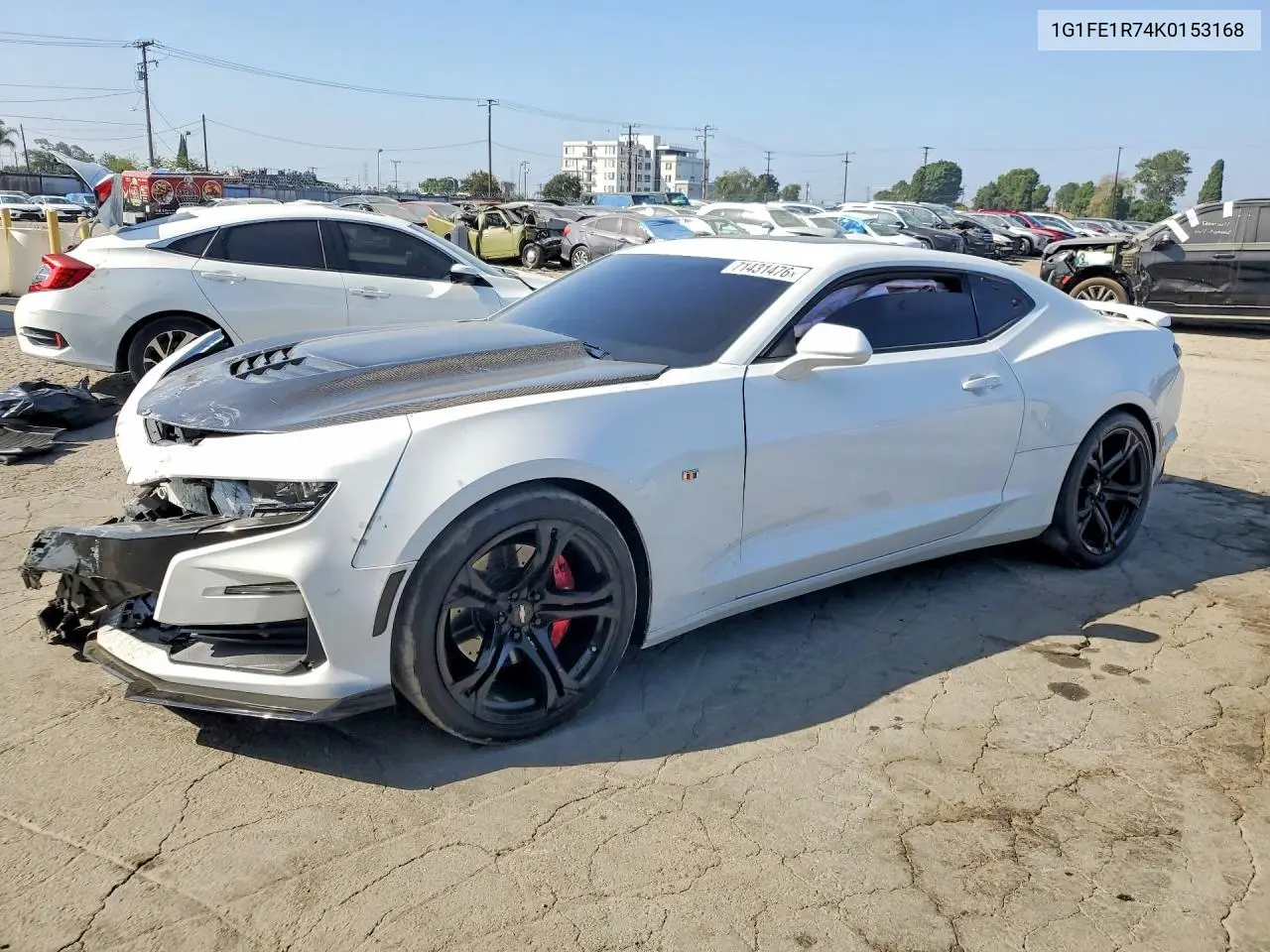 CHEVROLET CAMARO 2019, VIN 1G1FE1R74K0153168