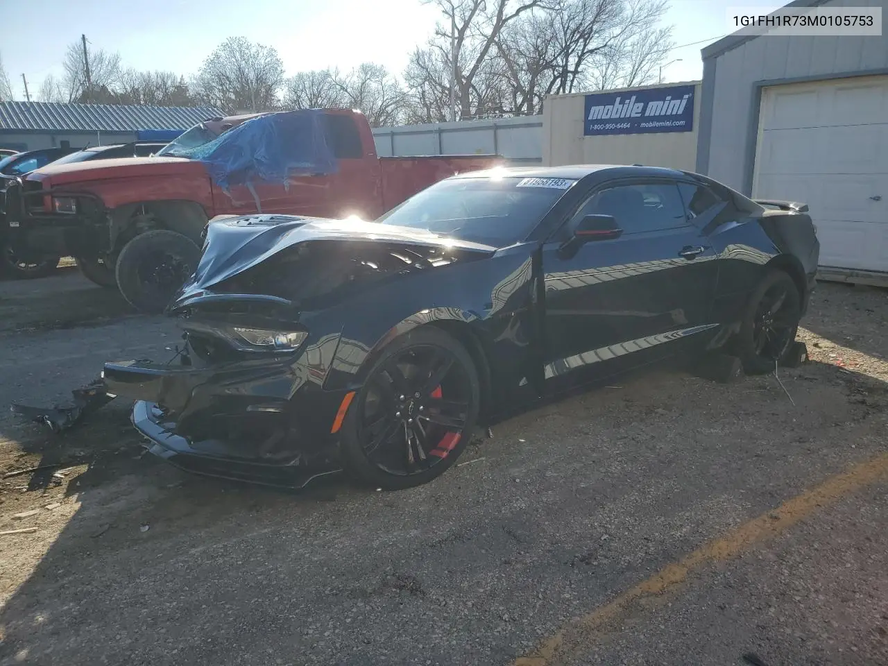 CHEVROLET CAMARO 2021, VIN 1G1FH1R73M0105753