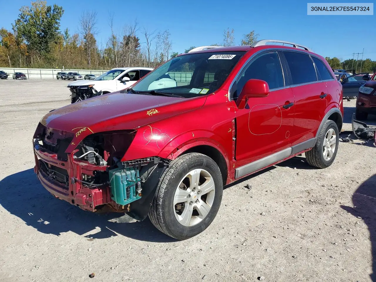 CHEVROLET CAPTIVA 2014, VIN 3GNAL2EK7ES547324