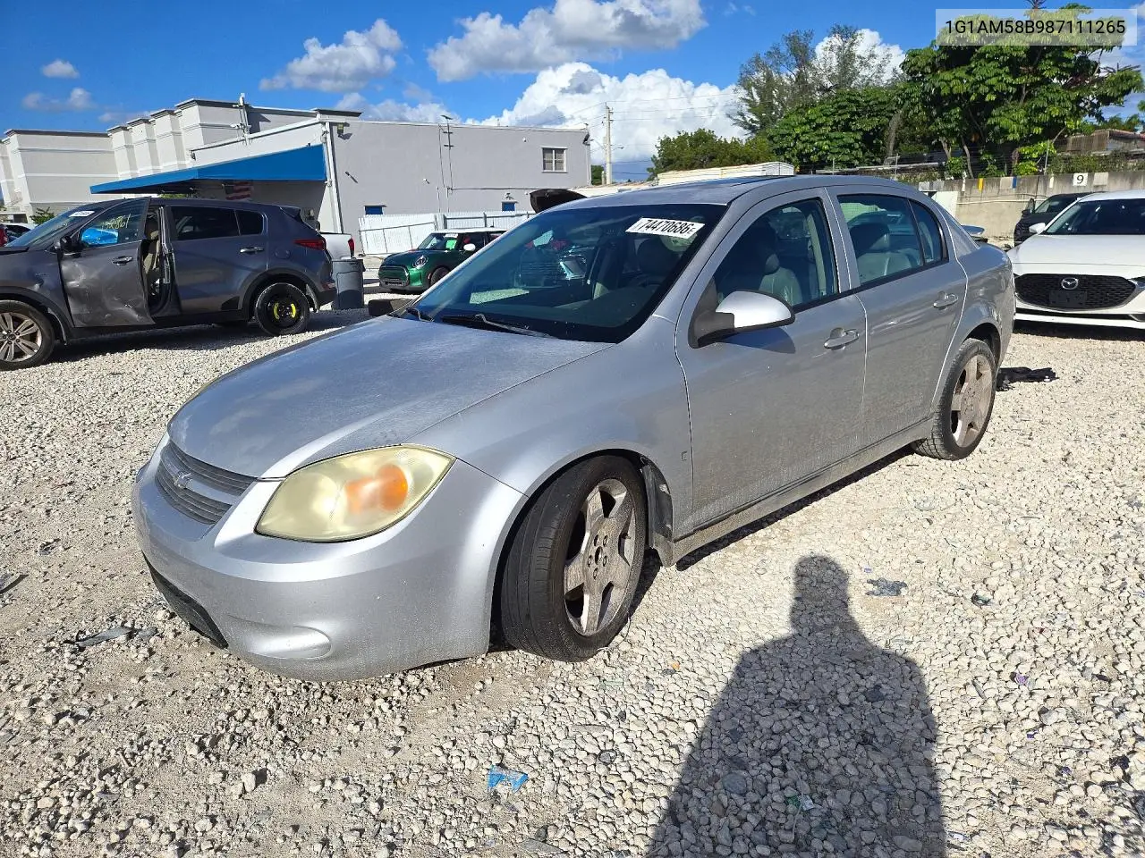CHEVROLET COBALT 2008, VIN 1G1AM58B987111265