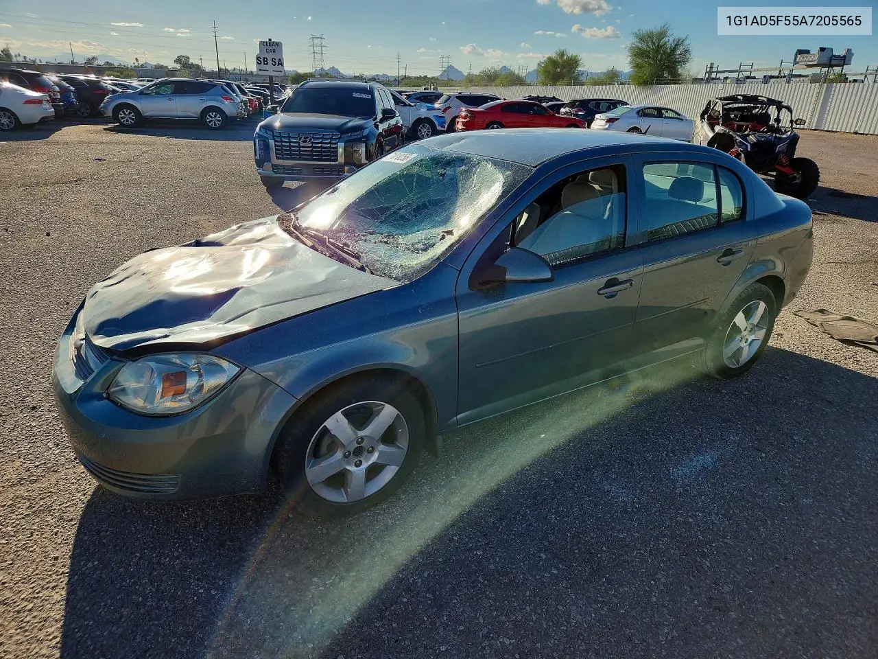 CHEVROLET COBALT 2010, VIN 1G1AD5F55A7205565