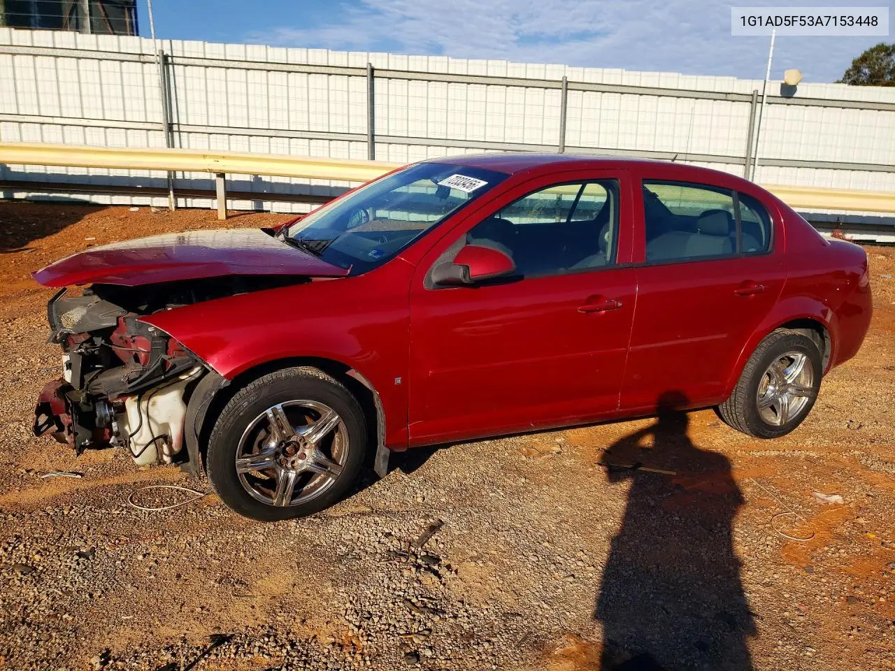 CHEVROLET COBALT 2010, VIN 1G1AD5F53A7153448