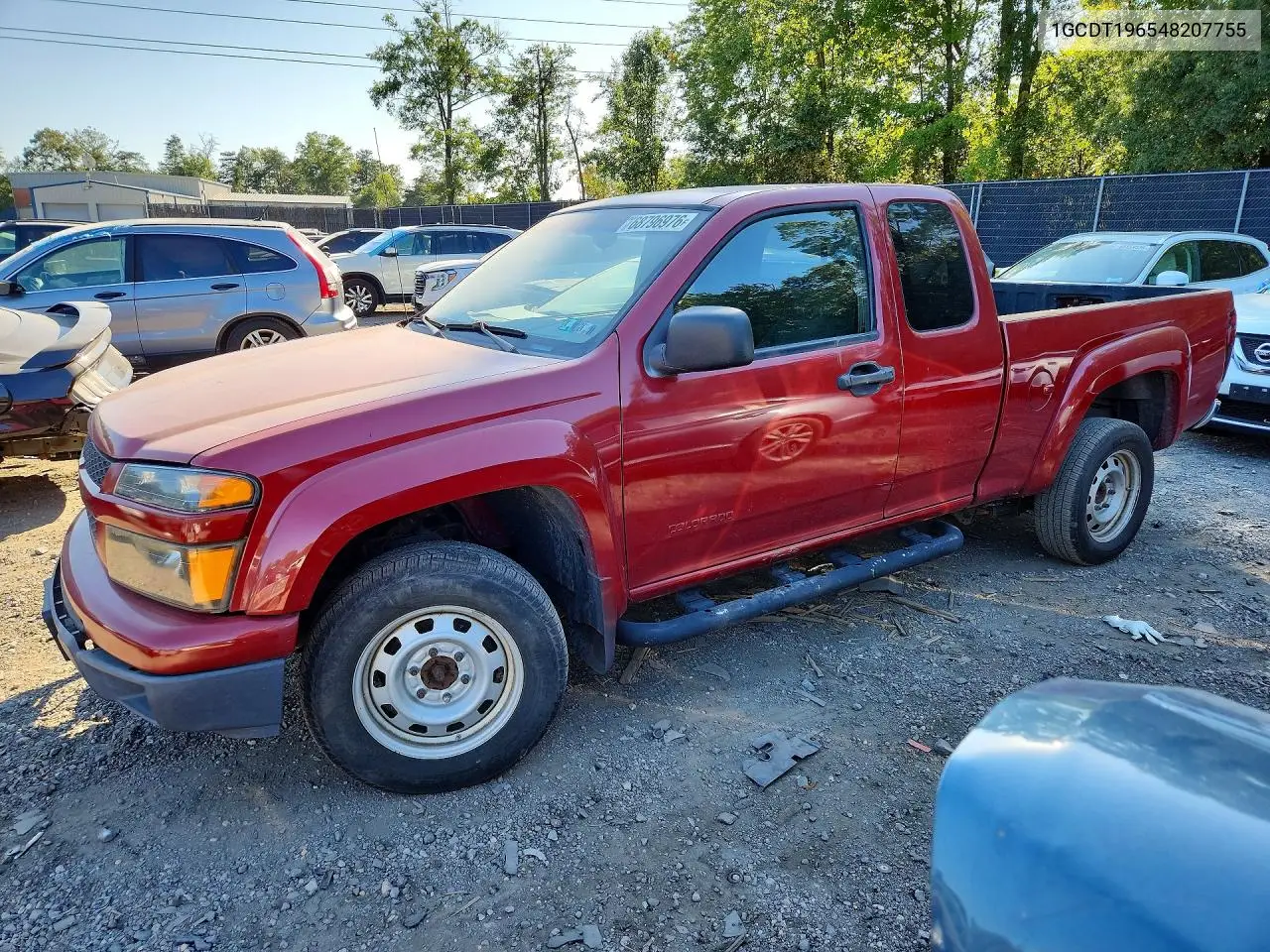 CHEVROLET COLORADO 2004, VIN 1GCDT196548207755