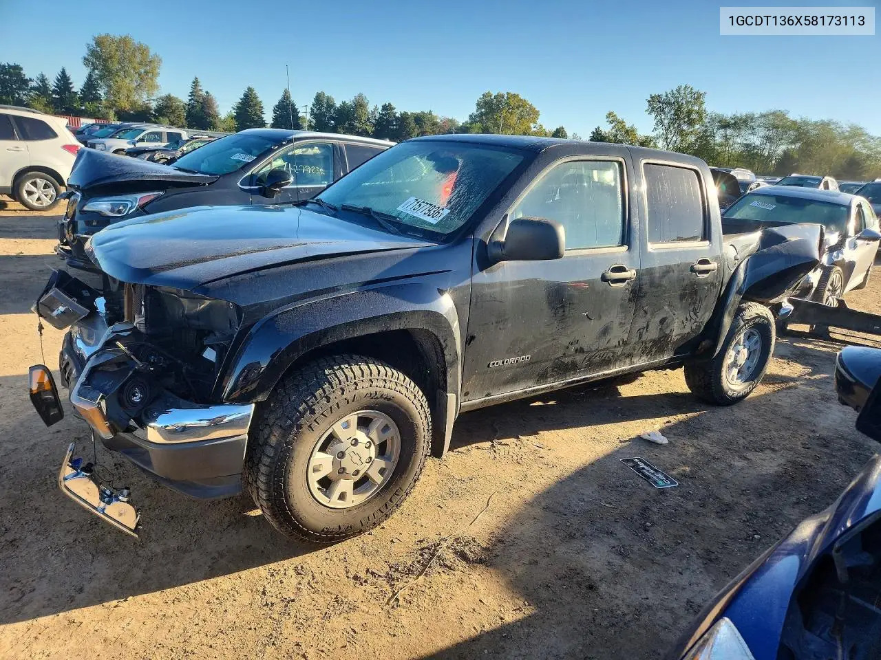 CHEVROLET COLORADO 2005, VIN 1GCDT136X58173113