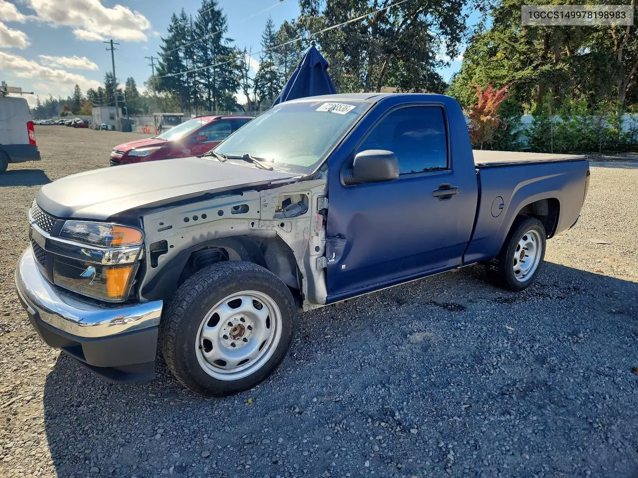 CHEVROLET COLORADO 2007, VIN 1GCCS149978198983