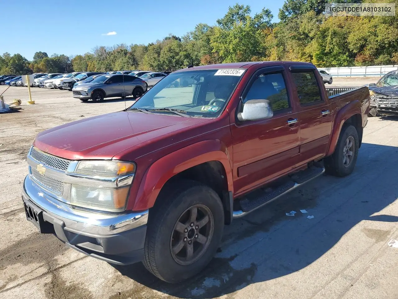 CHEVROLET COLORADO 2010, VIN 1GCJTDDE1A8103102