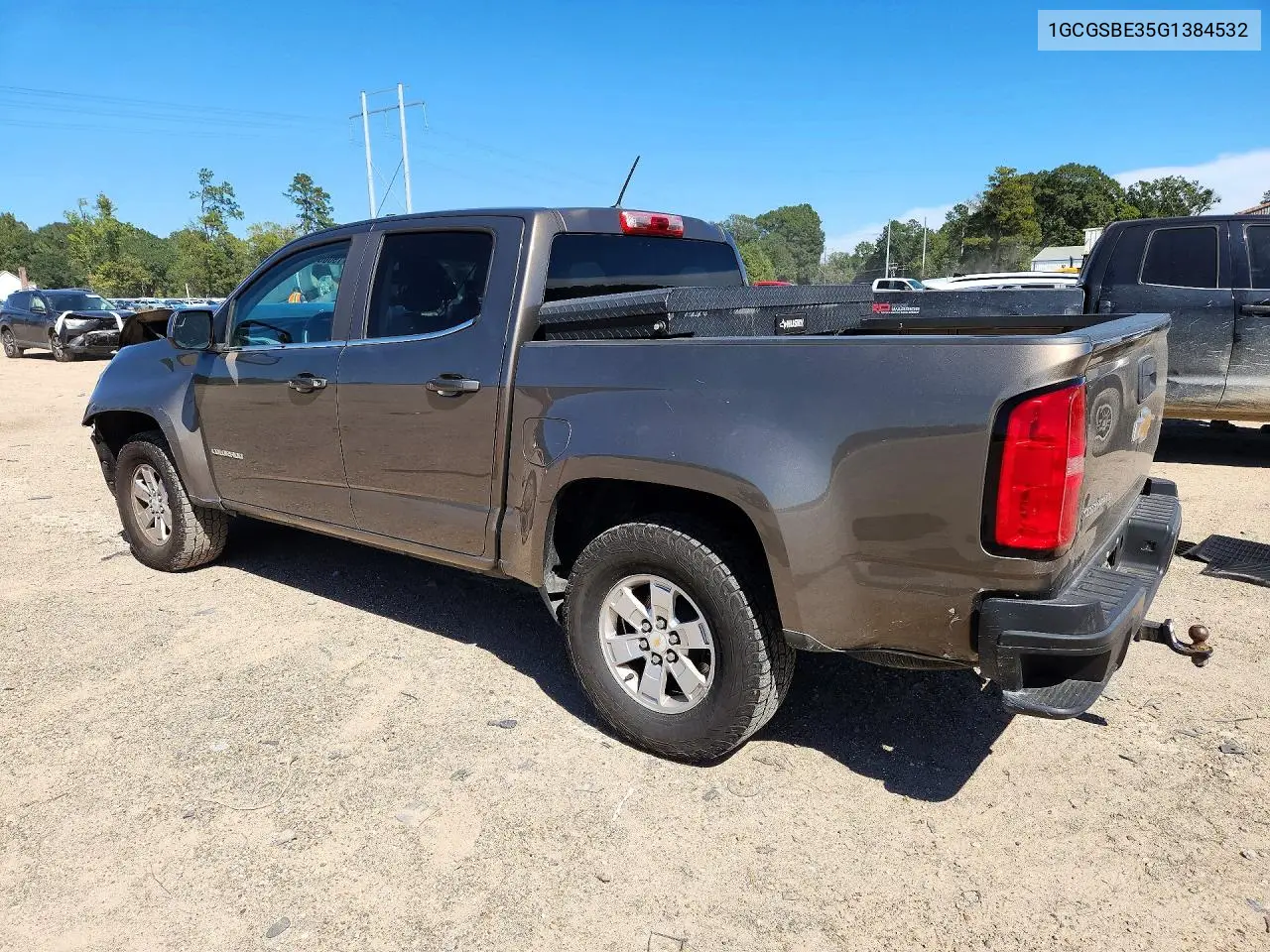 2016 CHEVROLET COLORADO VIN 1GCGSBE35G1384532 — фото 2
