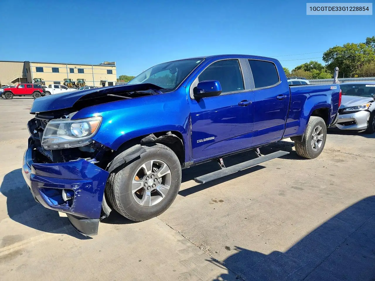 CHEVROLET COLORADO 2016, VIN 1GCGTDE33G1228854