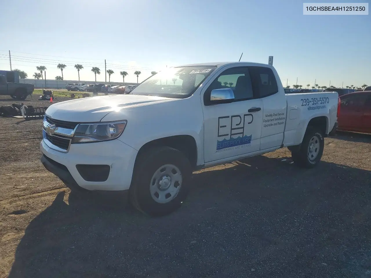 CHEVROLET COLORADO 2017, VIN 1GCHSBEA4H1251250