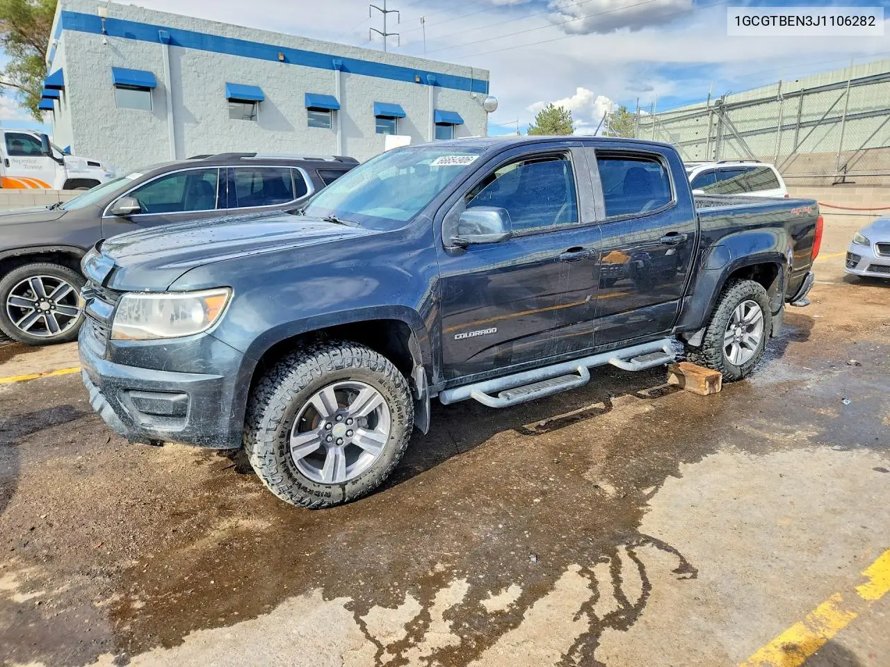CHEVROLET COLORADO 2018, VIN 1GCGTBEN3J1106282