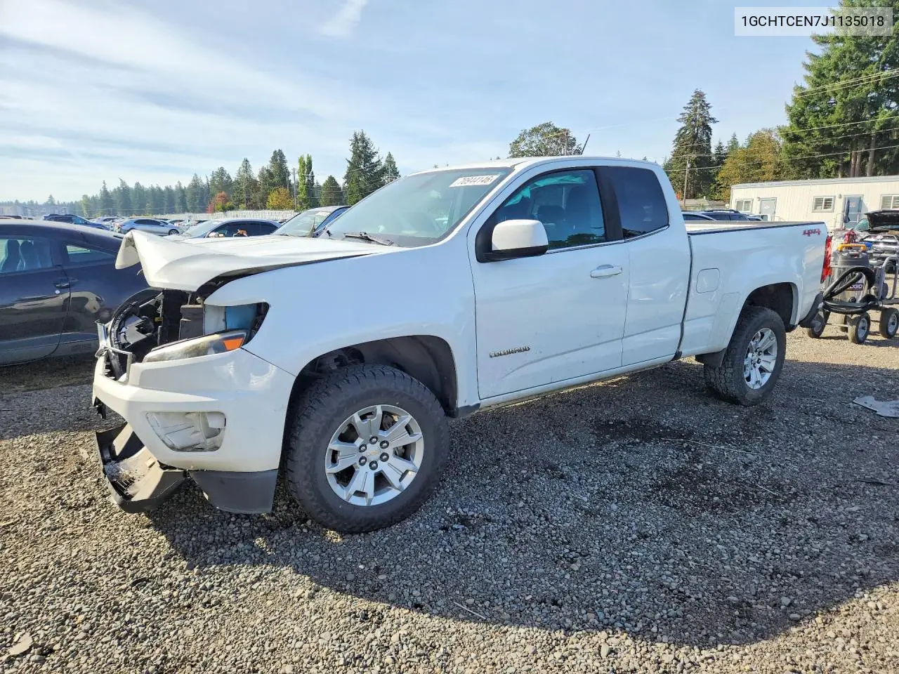 CHEVROLET COLORADO 2018, VIN 1GCHTCEN7J1135018