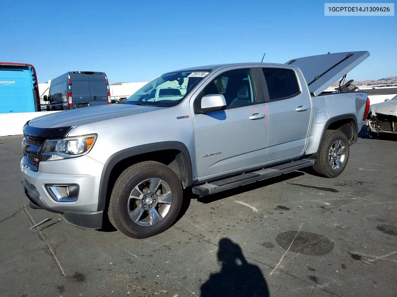 CHEVROLET COLORADO 2018, VIN 1GCPTDE14J1309626