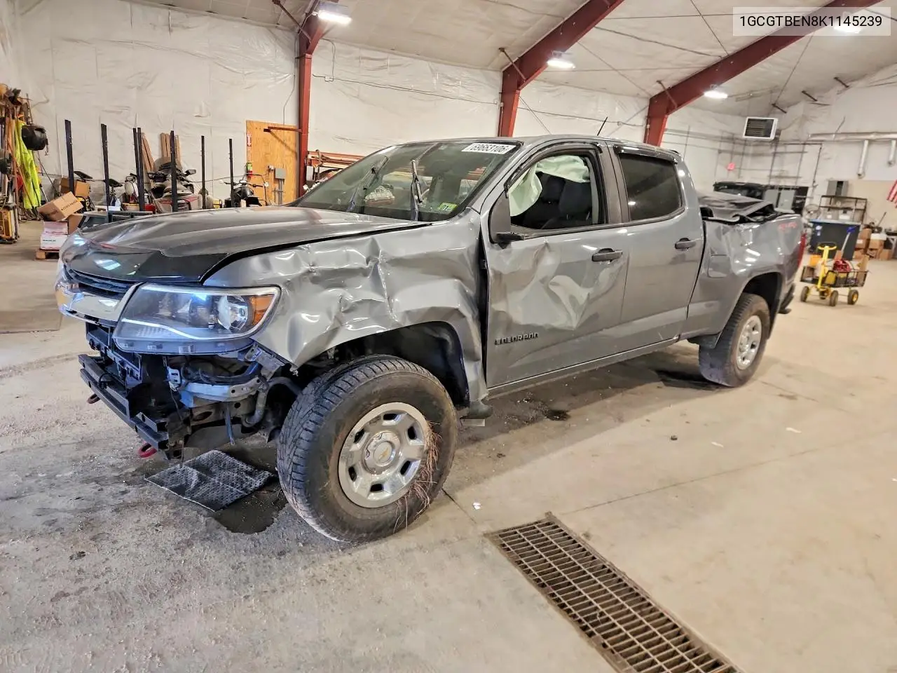 CHEVROLET COLORADO 2019, VIN 1GCGTBEN8K1145239