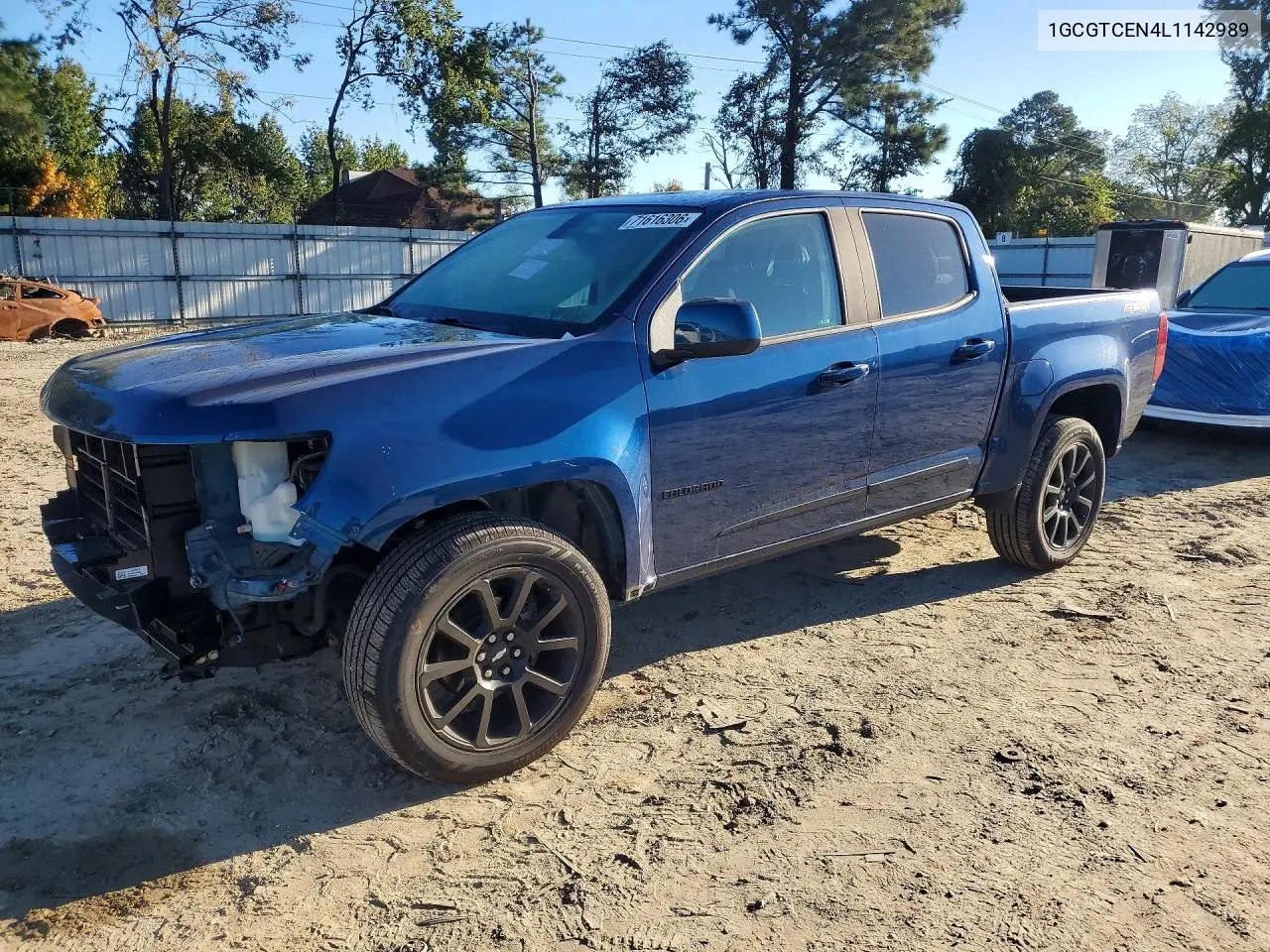 CHEVROLET COLORADO 2020, VIN 1GCGTCEN4L1142989