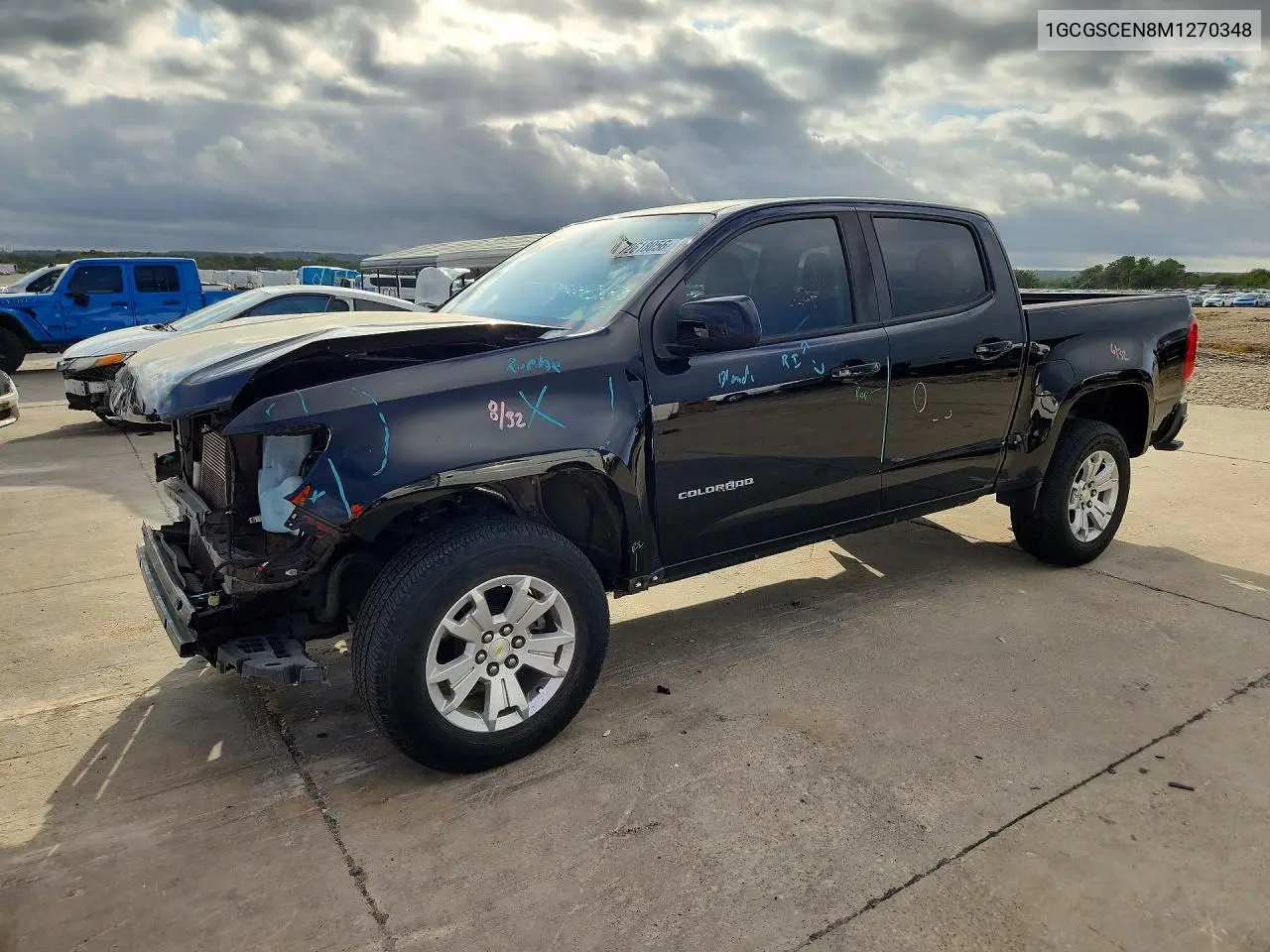 CHEVROLET COLORADO 2021, VIN 1GCGSCEN8M1270348