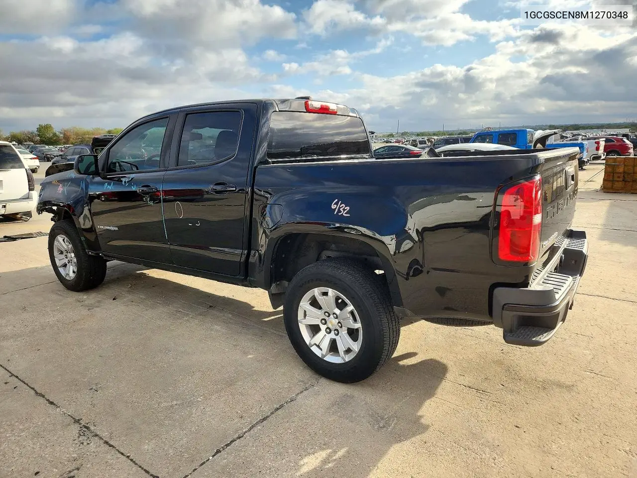 2021 CHEVROLET COLORADO VIN 1GCGSCEN8M1270348 — фото 2