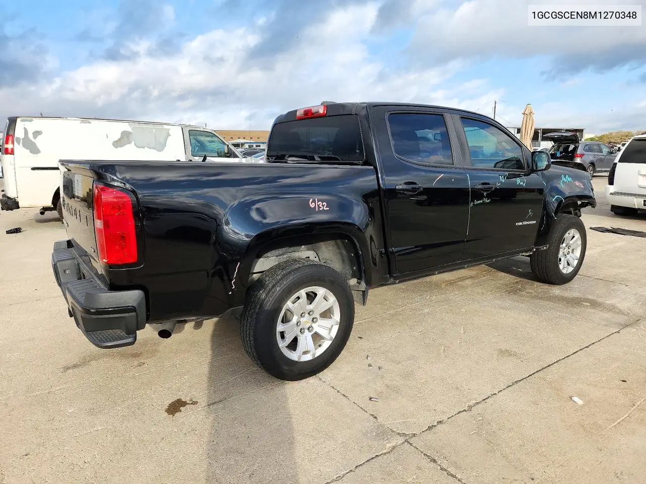 2021 CHEVROLET COLORADO VIN 1GCGSCEN8M1270348 — фото 3