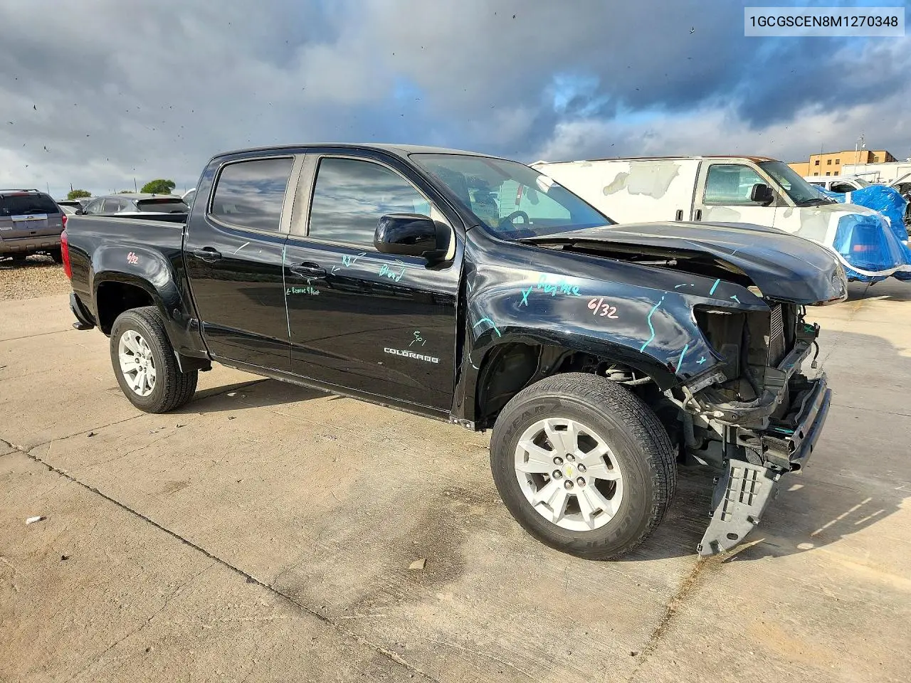 2021 CHEVROLET COLORADO VIN 1GCGSCEN8M1270348 — фото 4