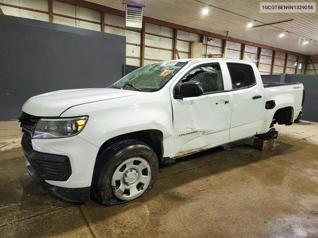 CHEVROLET COLORADO 2022, VIN 1GCGTBEN9N1329058