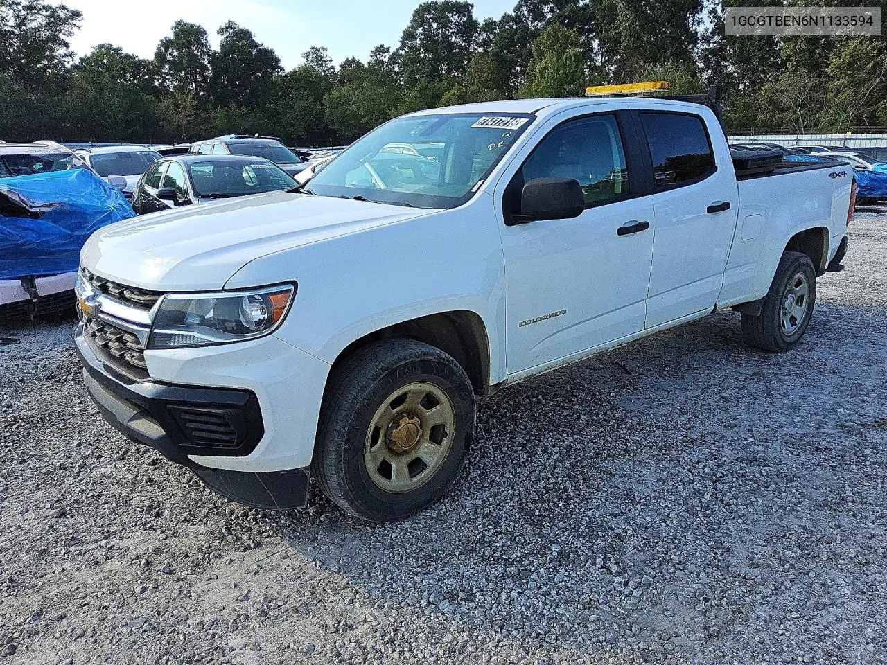 CHEVROLET COLORADO 2022, VIN 1GCGTBEN6N1133594