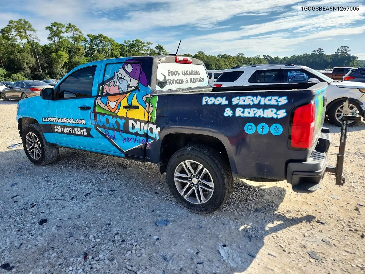 2022 CHEVROLET COLORADO VIN 1GCGSBEA6N1267005 — фото 2