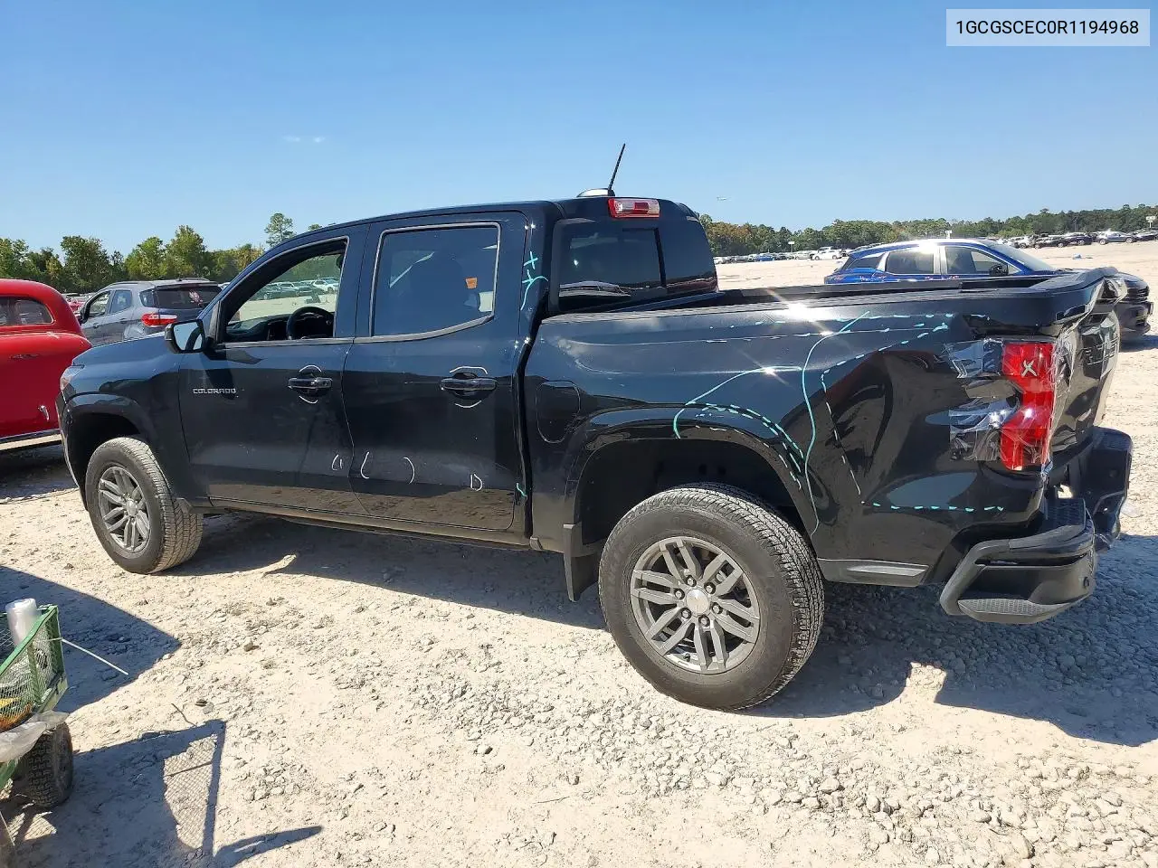 2024 CHEVROLET COLORADO VIN 1GCGSCEC0R1194968 — фото 2