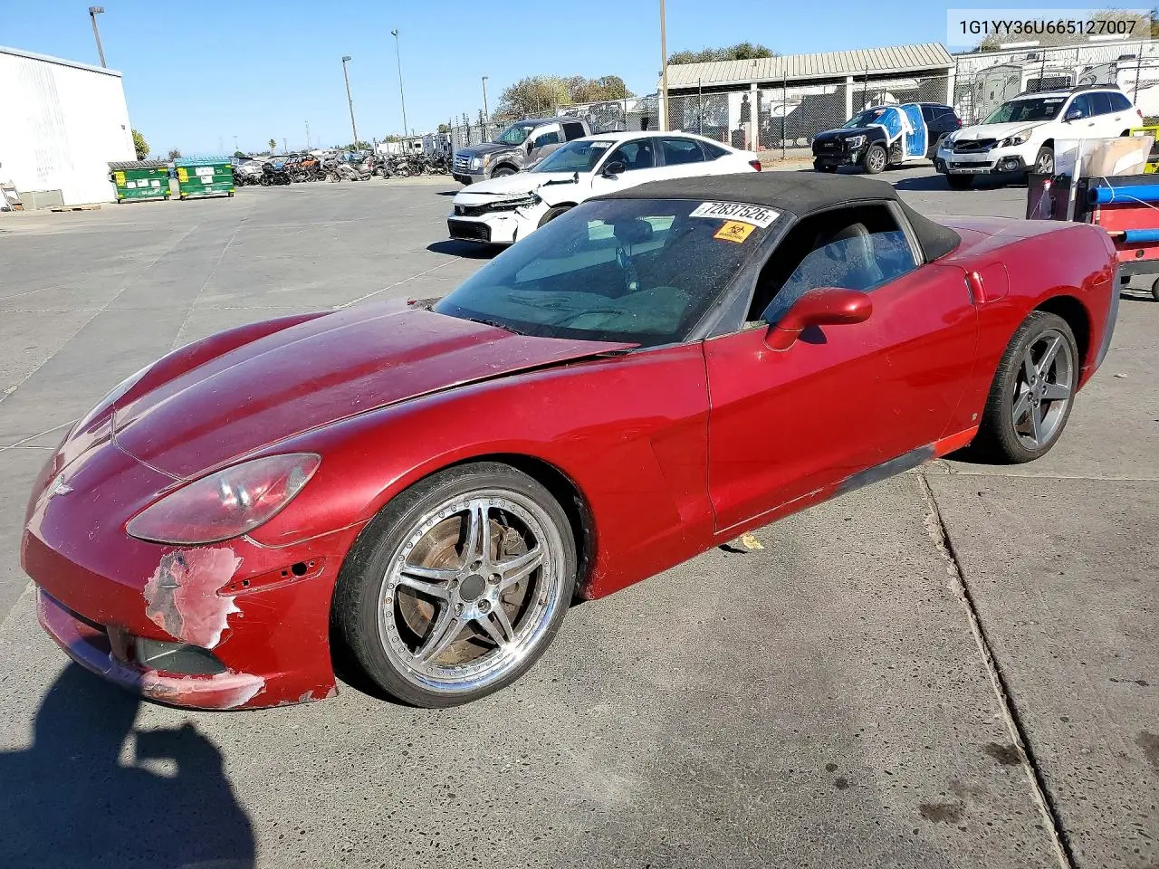 CHEVROLET CORVETTE 2006, VIN 1G1YY36U665127007