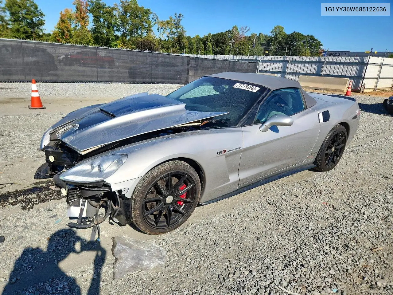 CHEVROLET CORVETTE 2008, VIN 1G1YY36W685122636