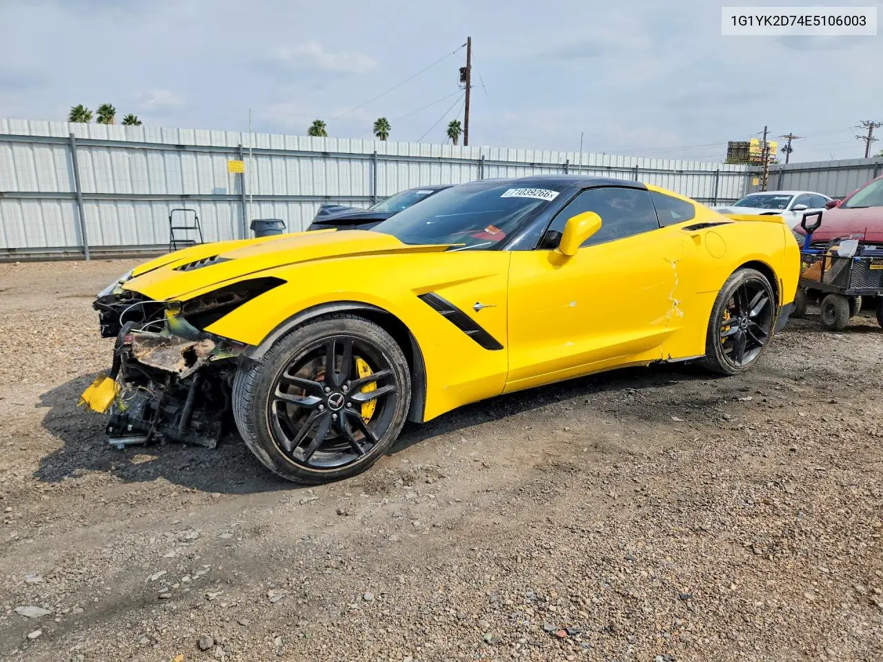 CHEVROLET CORVETTE 2014, VIN 1G1YK2D74E5106003