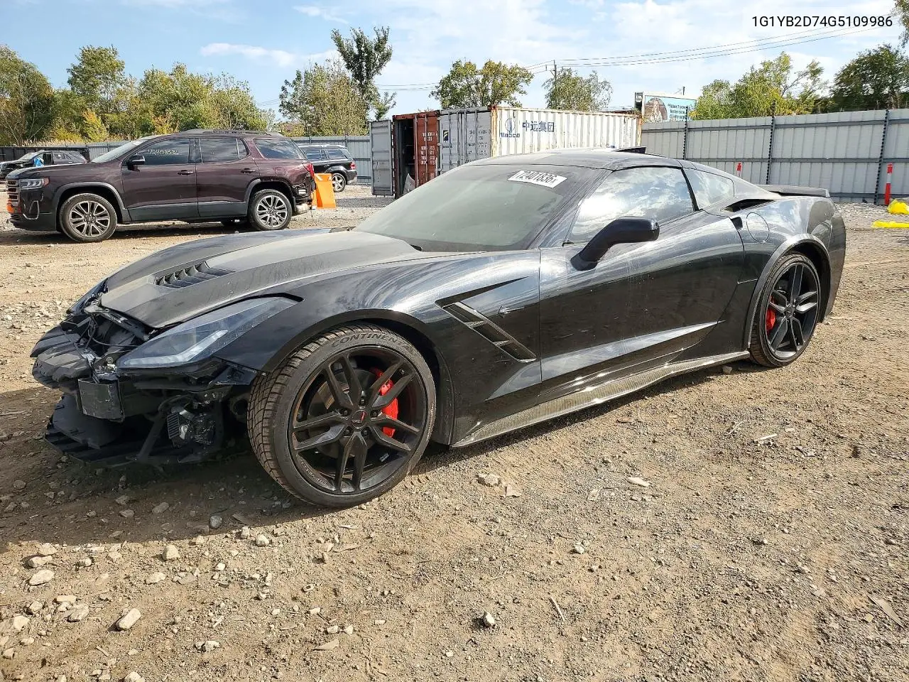 CHEVROLET CORVETTE 2016, VIN 1G1YB2D74G5109986
